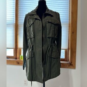 Forever 21 Khaki Army Green Coat Size Medium